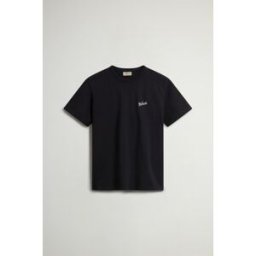 Woolrich uomo T-shirt in puro cotone con logo Nero Taglia XXL