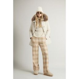 Woolrich donna Arctic Parka in Urban Touch con pelliccia removibile Bianco Taglia XL