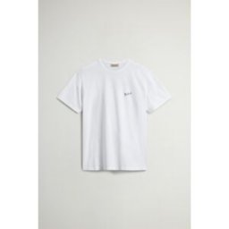 Woolrich uomo T-shirt in puro cotone con logo Bianco Taglia XXL