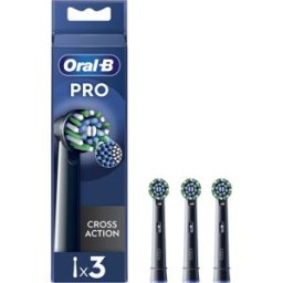 PROCTER & GAMBLE SRL Oral-B Pro Cross Action Black Testine di Ricambio Per Spazzolino Elettrico 3 Pezzi