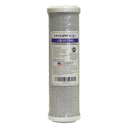 CB-25-1005 Hydronix Cartucho Carbón Activado en Block Std 10" cascara de coco elimina Sabor Olor Cloro