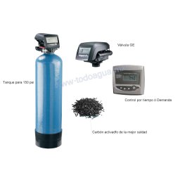 FILTRO CARBON ACTIVADO 3 ft3 Control por Tiempo Válvula Logix Performa