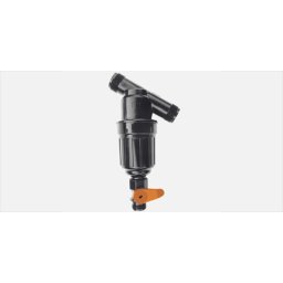 Filtro Amiad 1” F Plástico MNL 100 Micrones Malla acero Inoxidable con porta filtro Compacto con válvula 1”.