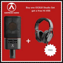 Austrian Audio OC818 Micrófono de Condensador Multi-patrón de Diafragma Grande - Negro (Black)
