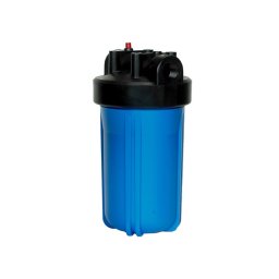Portafiltro Azul Alto Flujo 41/2"Øx10"Válvula Alivio Conexión 1