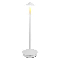 Lámpara de mesa exterior inalámbrica recargable USB blanca