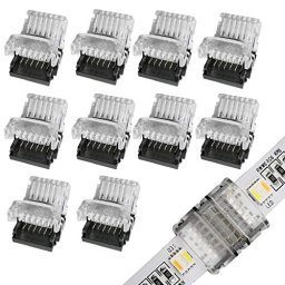 ENQIMAOYI Paquete de 8 conectores de tira LED de 5 pines con cable de  extensión de 16.4 pies para tiras de luces LED RGB 5050 impermeables de 5  pines