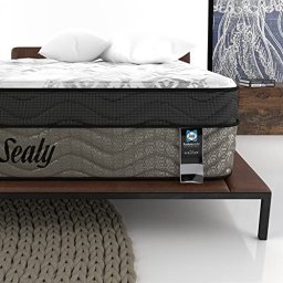 Sealy Protector de colchón térmico tamaño matrimonial, calentador de cama  eléctrico acolchado de lujo con 10 ajustes de calor y apagado automático de