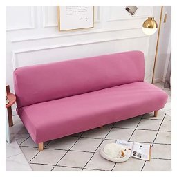 Funda plegable para sofá cama de 2/3 plazas, funda de poliéster y elastano,  elástica, sin brazos, funda para sofá cama, funda para futón sin brazos