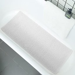 Color&Geometry Alfombra antideslizante para bañera con ventosas y agujeros  de drenaje para agarre y secado rápido, tapete de baño para bañera y ducha