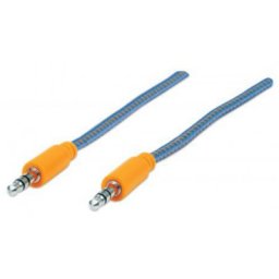 Cable de audio MANHATTAN con recubrimiento textil, 3.5 mm Estéreo Macho a Macho