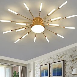 Luz del techo LED, lámparas LED luces de techo modernas rondas simples,  diámetro de 30 cm, negro, 6500