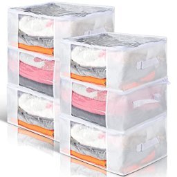 Paquete de 2 cajas organizadoras de almacenamiento de cajones,  organizadores de tela plegables con asas para estantes de ropa, armarios,  brasieres