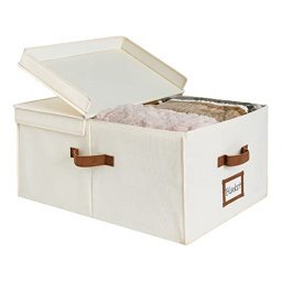 Caja de almacenamiento plegable, caja de memoria decorativa con tapa y  esquinas reforzadas de metal, caja de cartón con asas, caja de regalo