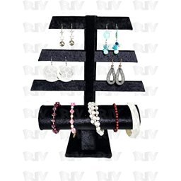 Organizador de joyas giratorio de 4 capas para hombres, mujeres, pequeña  caja de piel sintética para collares, anillos, aretes, pulseras (rojo, 4 x  5