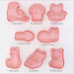 Cortador de Galletas Gatito Kitty 8 Piezas Dibujos Animados Molde 1