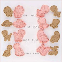 Cortador de Galletas Dinosaurio 8 Piezas Dibujos Animados Molde 1