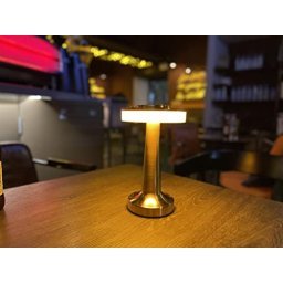 Lámpara recargable inalámbrica dorada de 12 pulgadas, funciona con pilas,  1800 mAh, lámpara LED portátil con atenuación continua de 3 colores,  lámpara