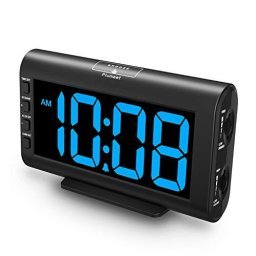 ORIA Reloj despertador digital, reloj LED de pantalla grande, reloj  despertador de dormitorio de 6.5 pulgadas, reloj de escritorio con pantalla  de