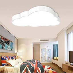 Ventilador de techo LED silencioso con luz, lámpara de techo para dormitorio  de 50 W, con control remoto y lámpara regulable por aplicación con lámparas  de ventilador acrílicas, sala de estar, cocina