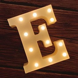  Letras con luces LED del alfabeto, letras decorativas de  plástico cálido para decoración del hogar, fiestas, bares, bodas,  festivales, letra S : Hogar y Cocina