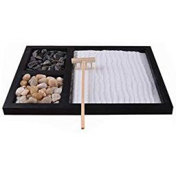 Mini kit de jardín zen de meditación, mesa japonesa, roca, arena, chakra,  buda, jardín zen, escritorio de oficina, decoración zen, regalos zen para