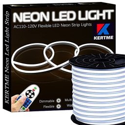 Tira de luces LED de neón (110 – 120 V, 60 ledes/m, resistente al agua,  5050 SMD, con control remoto)