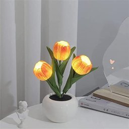 Lámpara de batería de tulipanes, luz nocturna con Sensor automático, luz  LED nocturna para el hogar