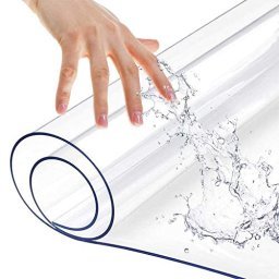 Protector de mesa plegable transparente de 16 x 22 pulgadas, tapete de PVC  transparente de vinilo de cristal, impermeable, mantel de plástico para