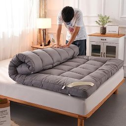 Colchón plegable para el suelo, colchón de futón acolchado japonés suave  almohadilla para dormir cálido colchón de tatami colchón portátil de  camping