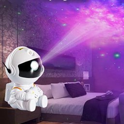 Proyector de luz de galaxia astronauta, proyector de estrella ajustable de  360°, proyector de luz nocturna estrellada con temporizador de control