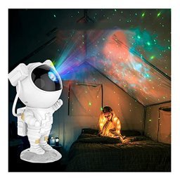 Proyector de estrellas con luz nocturna de galaxia, proyector de astronauta  Space Buddy, lámpara LED de techo de nebulosa de control remoto con