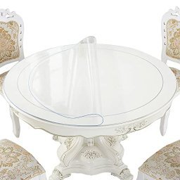 Protector de mesa de comedor de plástico transparente para mesa de comedor,  mantel de mesa, muebles de madera de café, extremo lateral, tela de