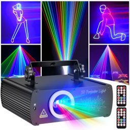 Luces de discoteca para fiesta y escenario, luces de DJ, luz láser LED  activada por sonido, proyector estroboscópico de luces RGB que destellan,  con