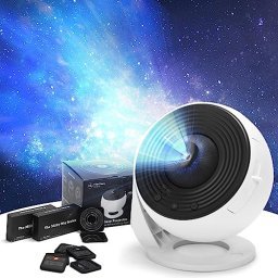 Proyector Smart Galaxy funciona con Alexa & Google Home, proyector de luz  nocturna con estrella de control de voz con nebulosa, luces de cielo