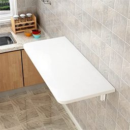 Mesa plegable pared - Mesa plegable auxiliar blanca para cocina