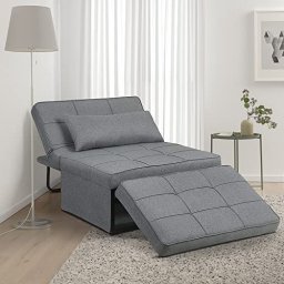  MAXYOYO Puff Bed - Colchón plegable para adultos, extra grueso  y largo con funda lavable de piel sintética, sofá cama individual para  dormitorio, sala de estar, rosa, 54 x 95 pulgadas 