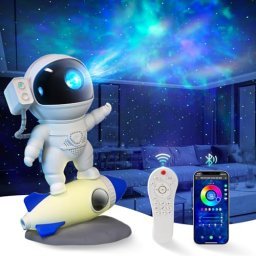Proyector estrella de luz nocturna, altavoz Bluetooth de 15 cintas y  control remoto para niños Decoración de la habitación de regalo para  adultos