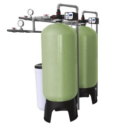 Suavizador de Agua Comercial duplex 8 ft3 por columna Tanque 24"x72" 2”