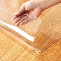 Protector de PVC transparente de 32 x 60 pulgadas para mesa de comedor,  rectangular, para cocina, encimera, café, mesa de estar, impermeable,  vinilo