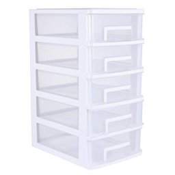 Organizador de cajones de plástico de 5 cajones, gabinete de almacenamiento  transparente de cinco capas, caja de almacenamiento impermeable, soporte