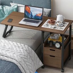  Mesa de ordenador portátil ajustable en altura para escritorio,  portátil, portátil, escritorio, para cama, sofá, portátil, escritorio,  (color: café, tamaño: 31.5 x 15.7 in) : Productos de Oficina