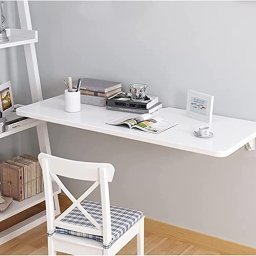  Mesa de pared plegable, mesa de comedor de pared de espacio  pequeño, mesa de madera montada en la pared, construcción estable y  resistente, mesa de oficina en casa, escritorio de computadora