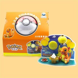 Figura Colección Anime Pokemon Pokeball Charmander Festival Diorama Set Regalo