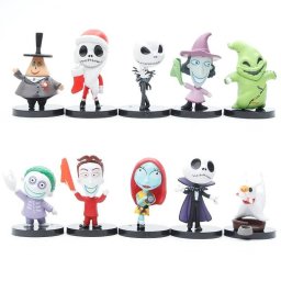 10 Figuras de Colección Nightmare Before Christmas Jack PVC