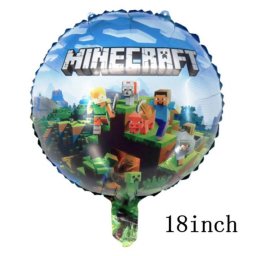 2 Globos Látex Minecraft Modelo 2 Fiesta Regalos Decoración
