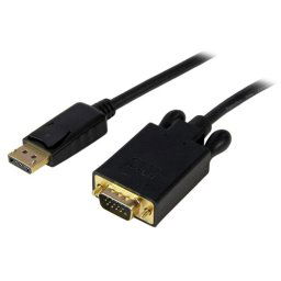 CABLE ADAPTADOR DE 1.8M CONVERTIDOR DE VIDEO DISPLAYPORT DP A VGA - ACTIVO - 1080P - NEGRO - STARTECH.COM MOD. DP2VGAMM6B