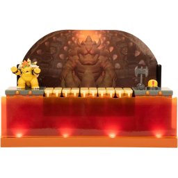 Figura Nintendo Super Mario Deluxe Bowser Battle Playset Luces y Sonidos