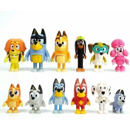 12 Figuras de Colección Caricatura Bluey Bingo Móviles PVC