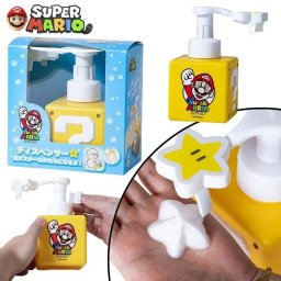 Botella Dispensadora Jabón Super Mario Bros Espuma Estrella Baño